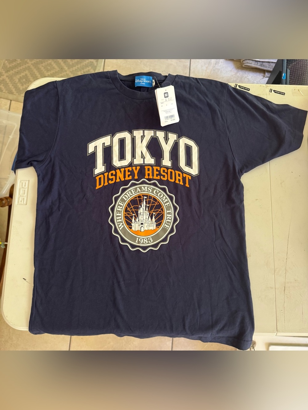 New with Tags Disney Tokyo Resort Navy Graphic Tee